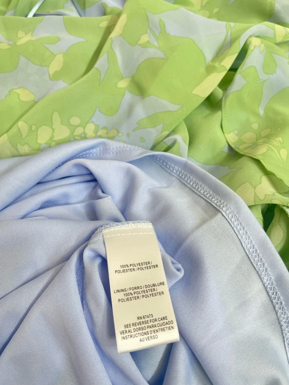 Taylor Chiffon Pastel Mint & Lilac Floral V-Neck Maxi Dress Long Sleeve Size 4 - Picture 12 of 14